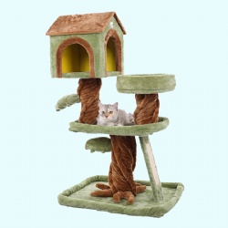 Cat Climbing Frame Tree Cat Litter Scratching Post Multi-layer Frame Through Sky Column