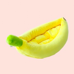 Amazon Cross-border Removable and Washable Cartoon Banana Kennel Pet Supplies Cat Nest Teddy Small and Medium Dog Pet Nest Dog Bed